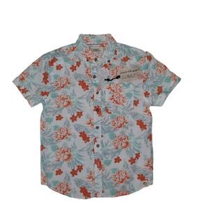 Free Planet Boys Multicolor Floral Print Short Sleeve Button Down Shirt …